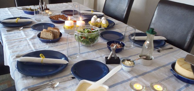 Enkla påskdukningen/The simple Easter table layout