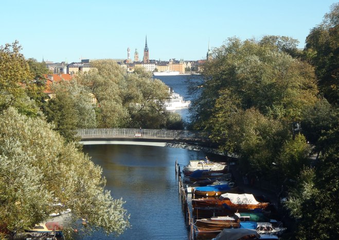 Tillbakablick från Västerbron./Looking back from the Väster Bridge.