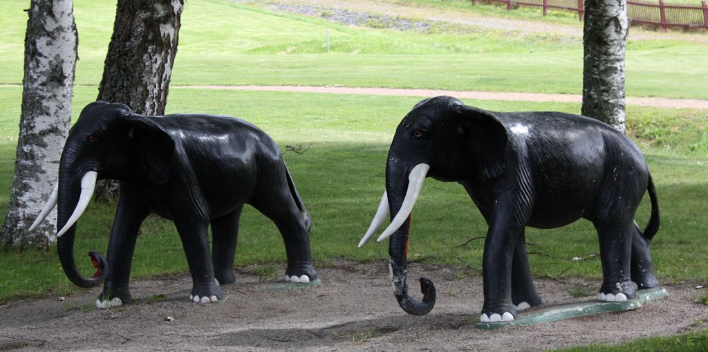 Snidade elefanter.