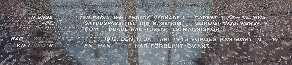 Raoul Wallenberg-monumentet text